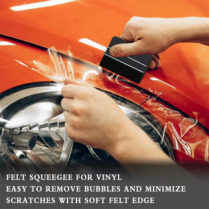 Felt Edge Squeegee Window Tinting Tool Car Vinyl Wrap Scraper Plastic Spatula Scratch Free Film DIY Squeegee Wallpaper Smoothing